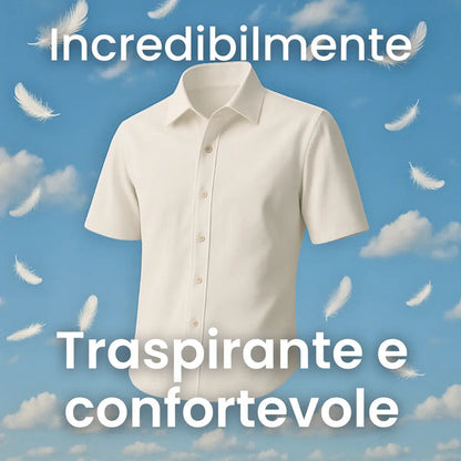 Camicia Aderente a Maniche Corte