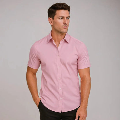 Camicia Aderente a Maniche Corte